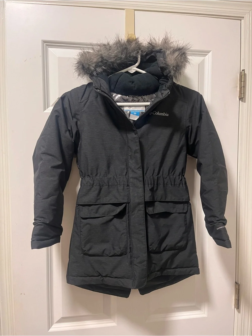 Girls' Black Columbia Nordic Strider II Hooded Jacket - Small